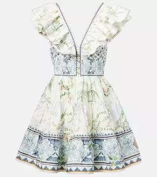 Хлопковое мини-платье с кристаллами Camilla, Jardim Party