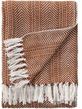 Хлопковое одеяло Benuta, коричневый