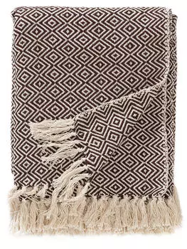 Хлопковое одеяло Benuta, коричневый