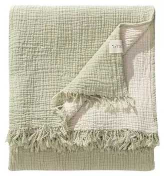 Хлопковое одеяло benuta Lilo, 130x1x170 см, светло-зеленый