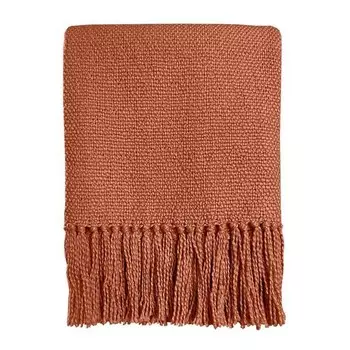 Хлопковое одеяло Malagoon, 125x1x150 см цвет terrakotta