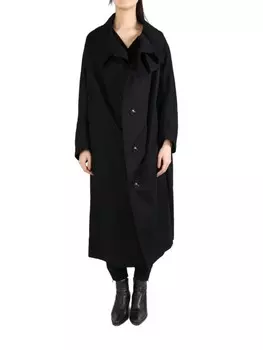 Хлопковое пальто Y's, черный