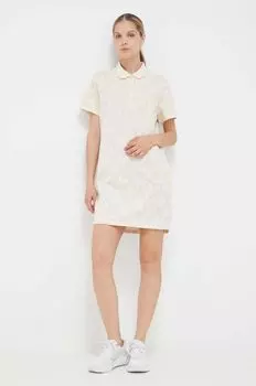 Хлопковое платье adidas Originals, бежевый