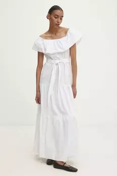 Хлопковое платье Answear Lab, белый