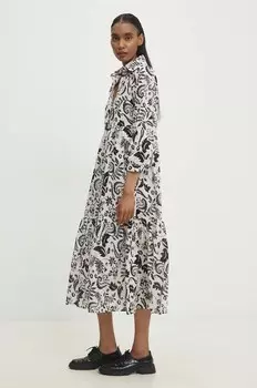 Хлопковое платье Answear Lab, белый