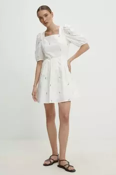 Хлопковое платье Answear Lab, белый