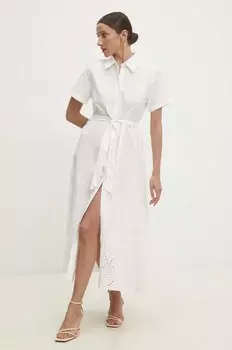 Хлопковое платье Answear Lab, белый