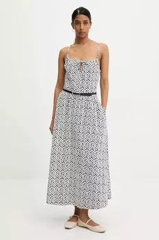 Хлопковое платье Answear.Lab, белый