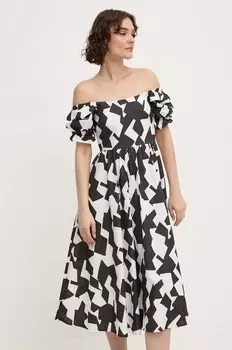 Хлопковое платье Answear Lab, черный