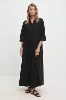 Хлопковое платье Answear Lab, черный