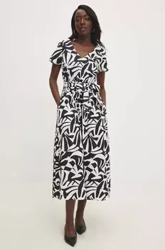 Хлопковое платье Answear Lab, черный