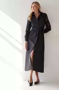 Хлопковое платье Answear Lab, черный