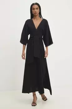 Хлопковое платье Answear Lab, черный