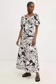 Хлопковое платье Answear Lab, черный