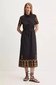 Хлопковое платье Answear Lab, черный