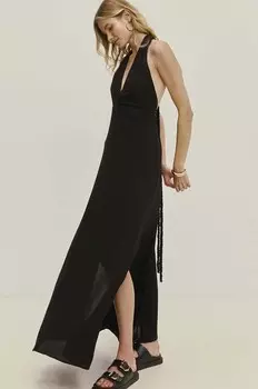 Хлопковое платье Answear Lab, черный