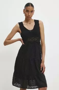 Хлопковое платье Answear Lab, черный