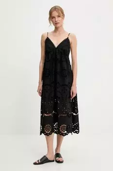 Хлопковое платье Answear.Lab, черный