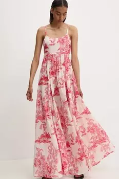 Хлопковое платье Answear Lab, красный