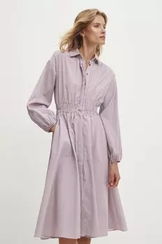 Хлопковое платье Answear Lab, красный