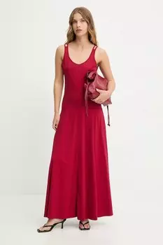 Хлопковое платье Answear.Lab, красный