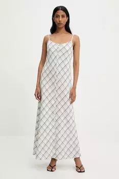 Хлопковое платье Answear.Lab, серый