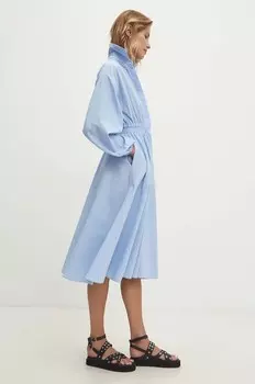 Хлопковое платье Answear Lab, синий