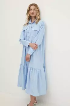 Хлопковое платье Answear Lab, синий