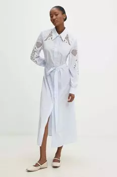 Хлопковое платье Answear Lab, синий