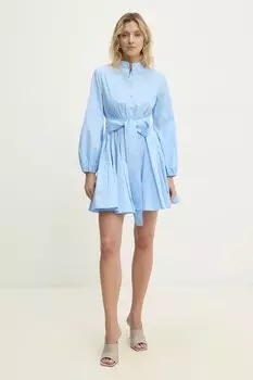 Хлопковое платье Answear.Lab, синий