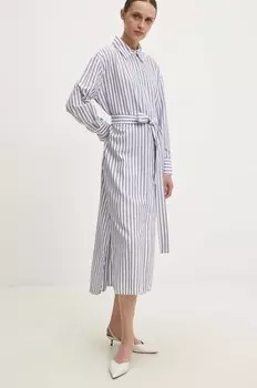 Хлопковое платье Answear Lab, темно-синий