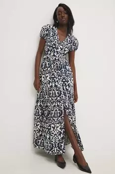 Хлопковое платье Answear Lab, темно-синий