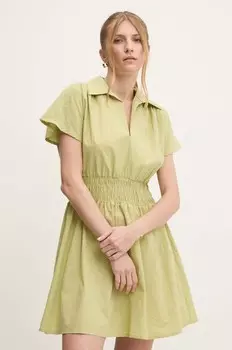 Хлопковое платье Answear Lab, зеленый