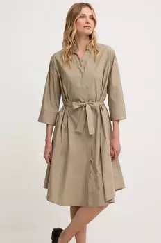 Хлопковое платье Answear Lab, зеленый