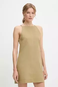 Хлопковое платье Answear.Lab, зеленый