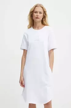Хлопковое платье Armani Exchange, белый
