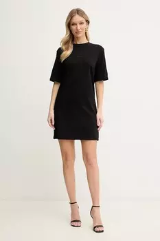 Хлопковое платье Armani Exchange, черный