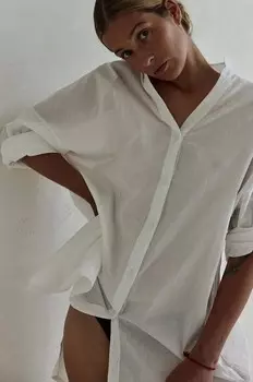 Хлопковое платье BEACH SHIRT Muuv., бежевый