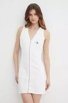 Хлопковое платье Calvin Klein Jeans, белый