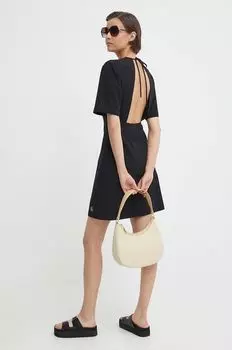 Хлопковое платье Calvin Klein Jeans, черный