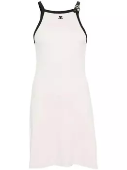 Хлопковое платье Courrges, белый