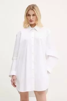 Хлопковое платье D-DALIS DRESS Diesel, белый