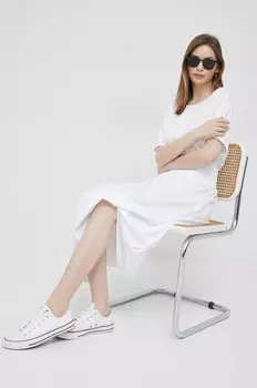 Хлопковое платье Deha, белый