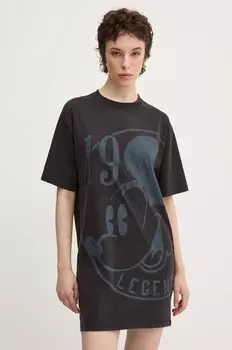 Хлопковое платье Desigual 19-MICKEY x Disney, серый