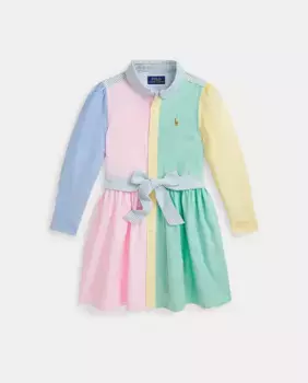 Хлопковое платье для девочек Fundress Polo Ralph Lauren, мультиколор