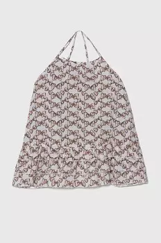 Хлопковое платье для девочек United Colors of Benetton, белый