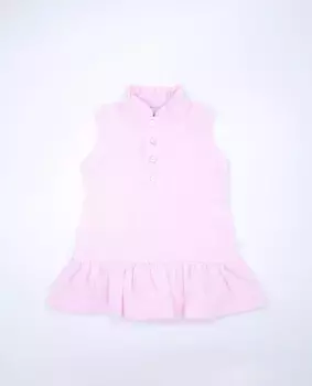 Хлопковое платье для девочки без рукавов Fina Ejerique, цвет Rosa