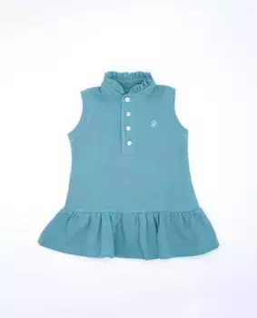 Хлопковое платье для девочки без рукавов Fina Ejerique, зеленый