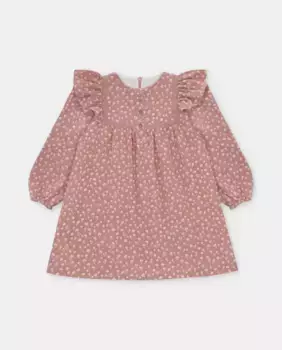 Хлопковое платье для девочки с цветочками котлового цвета Martn Aranda, оранжевый