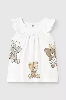 Хлопковое платье для новорожденных Mayoral Newborn, белый
